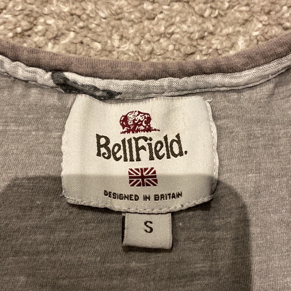 Grey dolphin patterned BellField muscle shirt - Picture 2 of 4